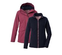 killtec Mujer Chaqueta de exterior/3 en 1 chaqueta funcional con capucha y forro polar con cremallera KOW 189 WMN JCKT, hellpflaume, 40, 43311-000
