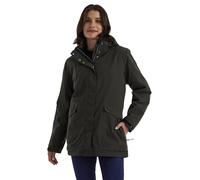 killtec Mujer Chaqueta funcional/outdoor impermeable con capucha con cremallera Damen Jacke, dunkeloliv, 42, 43285-000