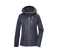 killtec Mujer Chaqueta softshell/chaqueta de exterior con capucha con cremallera KOS 122 WMN SFTSHLL JCKT FLORAL, nachtblau, 36, 42846-000