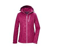 killtec Mujer Chaqueta softshell/chaqueta de exterior con capucha con cremallera KOS 122 WMN SFTSHLL JCKT FLORAL, beaujolais, 50, 42846-000