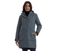 killtec Mujer Parka/abrigo impermeable con capucha con cremallera Damen Funktionsparka, blaugrau, 42, 43284-000