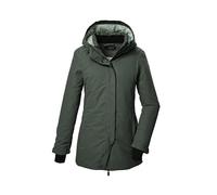 killtec Mujer Parka funcional/parka con capucha KOW 93 WMN PKR, grüngrau, 48, 41817-000