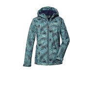 killtec Nina Chaqueta softshell/chaqueta outdoor con capucha KOS 346 GRLS SFTSHLL JCKT, aquaverde, 128, 41888-000