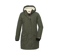 killtec niñas Abrigo funcional con capucha desmontable/abrigo impermeable KOW 142 GRLS CT, dark olive, 128, 39885-000