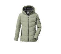 killtec Niñas Chaqueta acolchada/chaqueta funcional con aspecto de plumón y capucha KOW 220 GRLS QLTD JCKT, sage, 152, 43506-000
