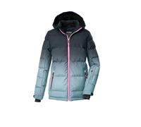 killtec Niñas Chaqueta de esquí/Chaqueta de esquí acolchada con capucha y protección contra la nieve KSW 330 GRLS SKI QLTD JCKT, hellblau, 128, 42469-000