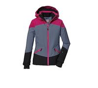 killtec niñas Chaqueta de esquí impermeable/chaqueta funcional con capucha y paranieves KSW 151 GRLS SKI JCKT, blue grey, 128, 41187-000