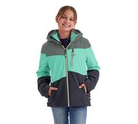 killtec niñas Chaqueta funcional con capucha y paranieves/chaqueta de exterior impermeable KOW 170 GRLS JCKT, dark peppermint, 164, 40927-000