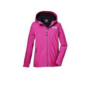 killtec Niñas Chaqueta funcional impermeable/chaqueta impermeable con capucha KOS 146 GRLS JCKT, neon pink, 164, 43218-000