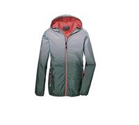killtec Niñas Chaqueta funcional impermeable/chubasquero con capucha KOS 151 GRLS JCKT, hell stahlmint, 128, 43016-000