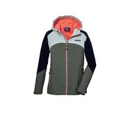 killtec Niñas Chaqueta funcional impermeable/lluvia con capucha KOS 150 GRLS JCKT, oliv, 128, 43019-000
