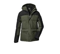 killtec Niño Chaqueta acolchada con capucha/chaqueta de invierno repelente al agua KOW 156 BYS QLTD JCKT, dark olive, 176, 40912-000