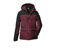 killtec Niño Chaqueta acolchada con capucha/chaqueta de invierno repelente al agua KOW 156 BYS QLTD JCKT, deep red, 128, 40912-000
