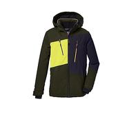 killtec Niño Chaqueta de esquí/chaqueta funcional con capucha extraíble y paranieves, impermeable KSW 174 BYS SKI JCKT, dark olive, 152, 39896-000
