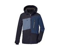 killtec Niño Chaqueta de esquí/chaqueta funcional con capucha extraíble y paranieves, impermeable KSW 174 BYS SKI JCKT, black blue, 140, 39896-000