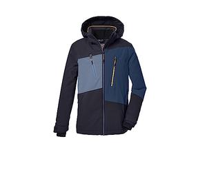 killtec Niño Chaqueta de esquí/chaqueta funcional con capucha extraíble y paranieves, impermeable KSW 174 BYS SKI JCKT, black blue, 152, 39896-000