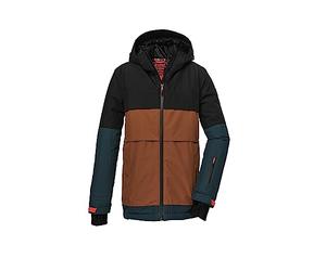 killtec Niño Chaqueta de esquí/chaqueta funcional con capucha y paranieves, impermeable KSW 126 BYS SKI JCKT, black, 176, 39666-000