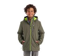 killtec Niño Chaqueta funcional con capucha/chaqueta de invierno impermeable KOW 159 BYS JCKT, dark olive, 164, 40915-000