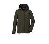 killtec Niño Chaqueta softshell con capucha/chaqueta exterior repelente al agua KOW 157 BYS SFTSHLL JCKT, dark olive, 140, 40913-000