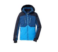 killtec Niños Chaqueta de esquí/chaqueta funcional con capucha y protección contra la nieve KSW 190 BYS SKI JCKT, sky/dunkel blau/schwarz blau, 152, 43473-000