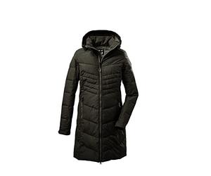 Killtec Women's Parka acolchada con capucha con cremallera KOW 150 WMN QLTD PRK, dark olive, 38, 37421-000