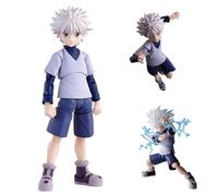 Killua Zoldyck Figuras Anime Articulaciones móviles con piezas intercambiables Coleccionista Figura de Acción Modelo 13 cm