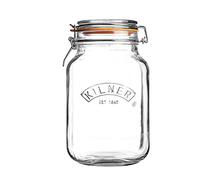 Kilner 0025.513 - Tarro para conservas, mermeladas, base cuadrada y tapa de clip, capacidad: 2 litros