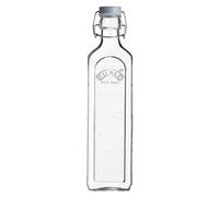 Kilner Botella de clip superior, transparente/transparente, 1 litro | Mecanismo hermético que bloquea la frescura para jarabes y aceites comerciales a granel; altamente duradero y reutilizable.