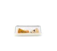 Kilner Cheese Store - Almacenamiento hermético para quesos, sello de silicona extraíble para almacenamiento transpirable, base de cerámica para servir, tapa de vidrio apta para lavavajillas, 8,5 cm x