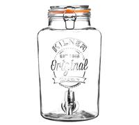 Kilner Clip Top 8 litros dispensador de Bebidas de Cristal Redondo en Caja de Regalo, Transparente