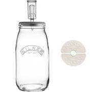 Kilner Cristal Fermentación Juego - 3 Litro Tarro Completo Con Tapa & Pesos