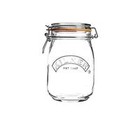 Kilner Frasco Redondo Vidrio con Horquilla, Transparente, para 0,35 l Jarra Superior, Pinza Redonda (Round Clip Top Jar) 1 L Transparente