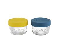 Kilner Juego de 2 recipientes de cristal para aperitivos y almacenes, 125 ml, con tapas de silicona