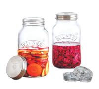 Kilner Juego de 2 tarros de fermentación de 1 litro