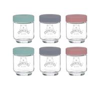 Kilner Juego de 6 tarros de cristal de 190 ml para niños