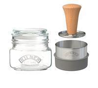 Kilner Juego de Puré y Almacén: Mashmaker de Acero Inoxidable y Silicón Transparente, 0.5L