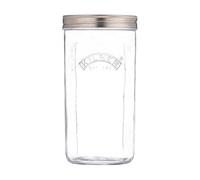 Kilner Juego de tarros de fermentación de 1 litro, tarro de vidrio de boca ancha con tapa de válvula de silicona, pesas de cerámica y folleto de recetas, ideal para fermentación de lotes pequeños