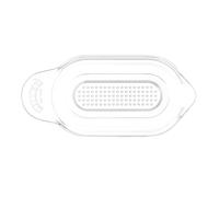 Kilner Rallador multiusos versátil para ajo, frutas y puré de alimentos para bebés, diseño ovalado con recolección de jugos, fácil de verter, apto para lavavajillas