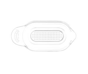 Kilner Rallador multiusos versátil para ajo, frutas y puré de alimentos para bebés, diseño ovalado con recolección de jugos, fácil de verter, apto para lavavajillas