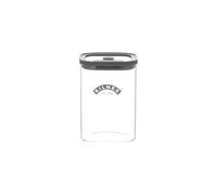 Kilner Recipiente de almacenamiento de alimentos de vidrio de 1 litro con tapa de sellado al vacío, vidrio sin BPA, hermético, apilable, diseño fácil de verter, ideal para té, café, azúcar y más