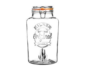 Kilner Recipiente de vidrio Kilner con grifo 5 l Transparente