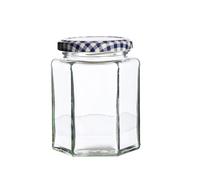 Kilner - Tarro con tapa giratoria (260 ml), vidrio metal, transparente, Hexagonal Jar 250ml