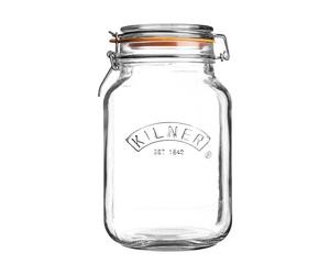 Kilner Tarro cuadrado con cierre de clip Kilner Transparente. 1.5 L