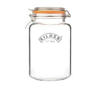 Kilner Tarro cuadrado de cristal hermético de 3 L (3000 ml) para conservar frutas enteras y verduras y almacenar cereales, nidos de pasta, galletas para mascotas