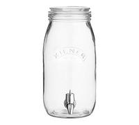 Kilner Tarro de almacenamiento de vidrio de 3 litros con grifo dispensador, ideal para la ingesta diaria de agua, bebidas infundidas y cócteles, perfecto para hosting en casa, fiestas y bufés