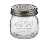 Kilner Tarro de almacenamiento Kilner con tapa de rallador Plata-transparente. 250 ml