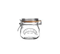 Kilner Tarro redondo superior | 0,5 litros de capacidad de sello naranja y cierre de clip de acero inoxidable | perfecto para almacenamiento y conservación