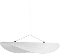 KiLoom Lámpara LED de 50cm de diámetro, candelabro de tela de seda blanca, luces colgantes Retro Para mesa de comedor, para oficina, sala de estar y balcón