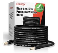 KiloSton Manguera de Alta Presión 15M Resistente a Nudos - 248Bar / 3600 PSI, Manguera de Repuesto Súper Flexible para Karcher K2 K3 K4 K5 K6 K7, Uso Todo el Año, Negro