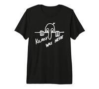 Kilroy Was Here WWII Tarjeta de Llamada de Guerra Camiseta Premium